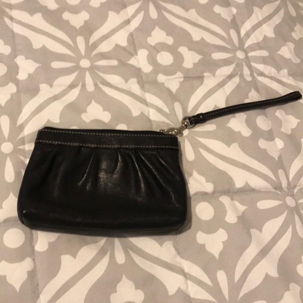COACH leather wristlet